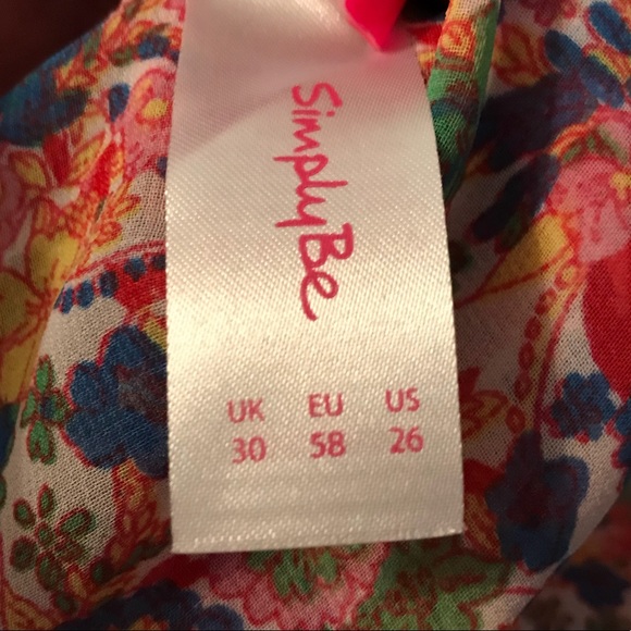 Simply Be Gorgeous sheer Floral high low hem Tunic - Picture 4 of 8